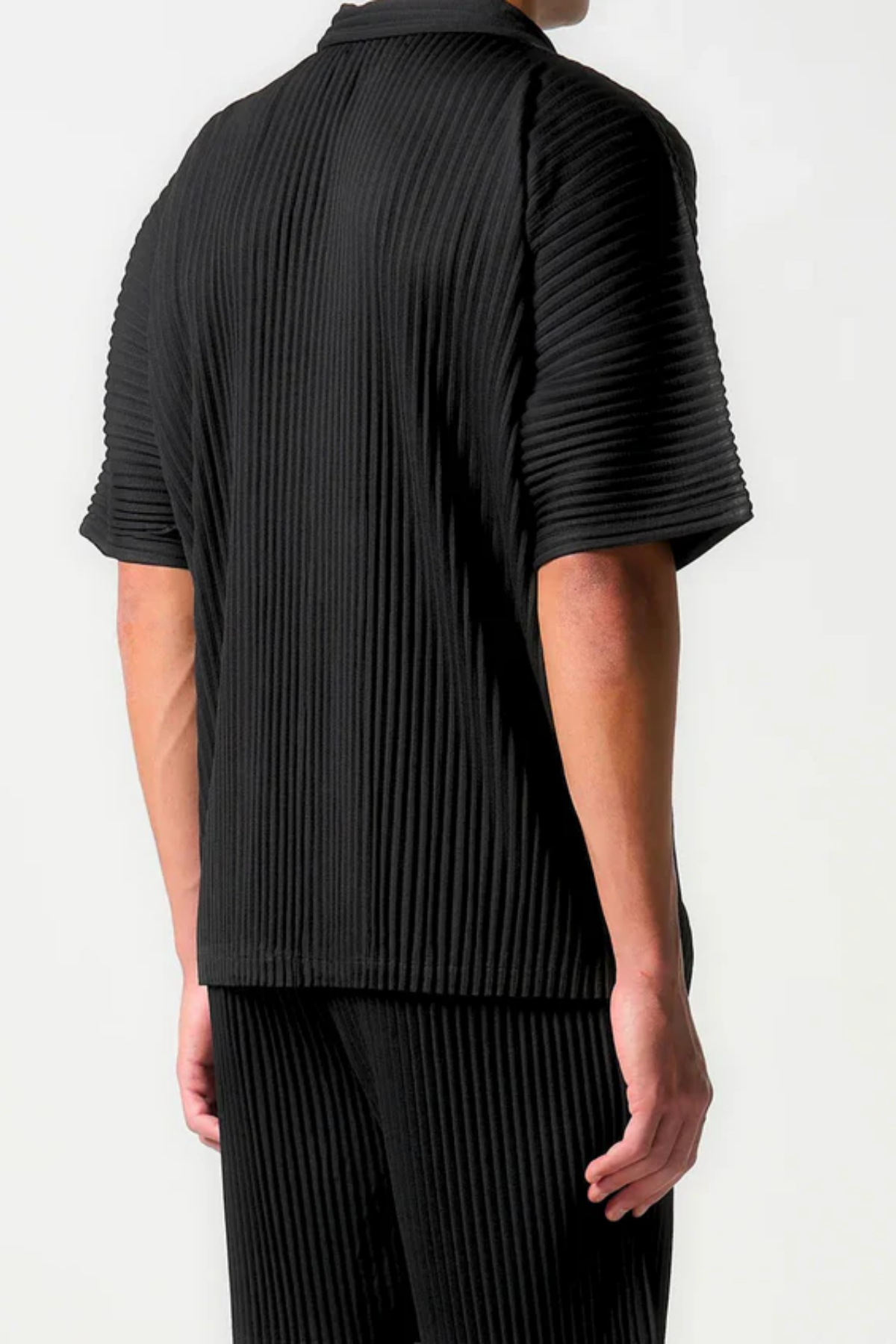 Enzo – Pleated Relaxation – Shirt and Trouser Set-10171633041751-Cedar Noire