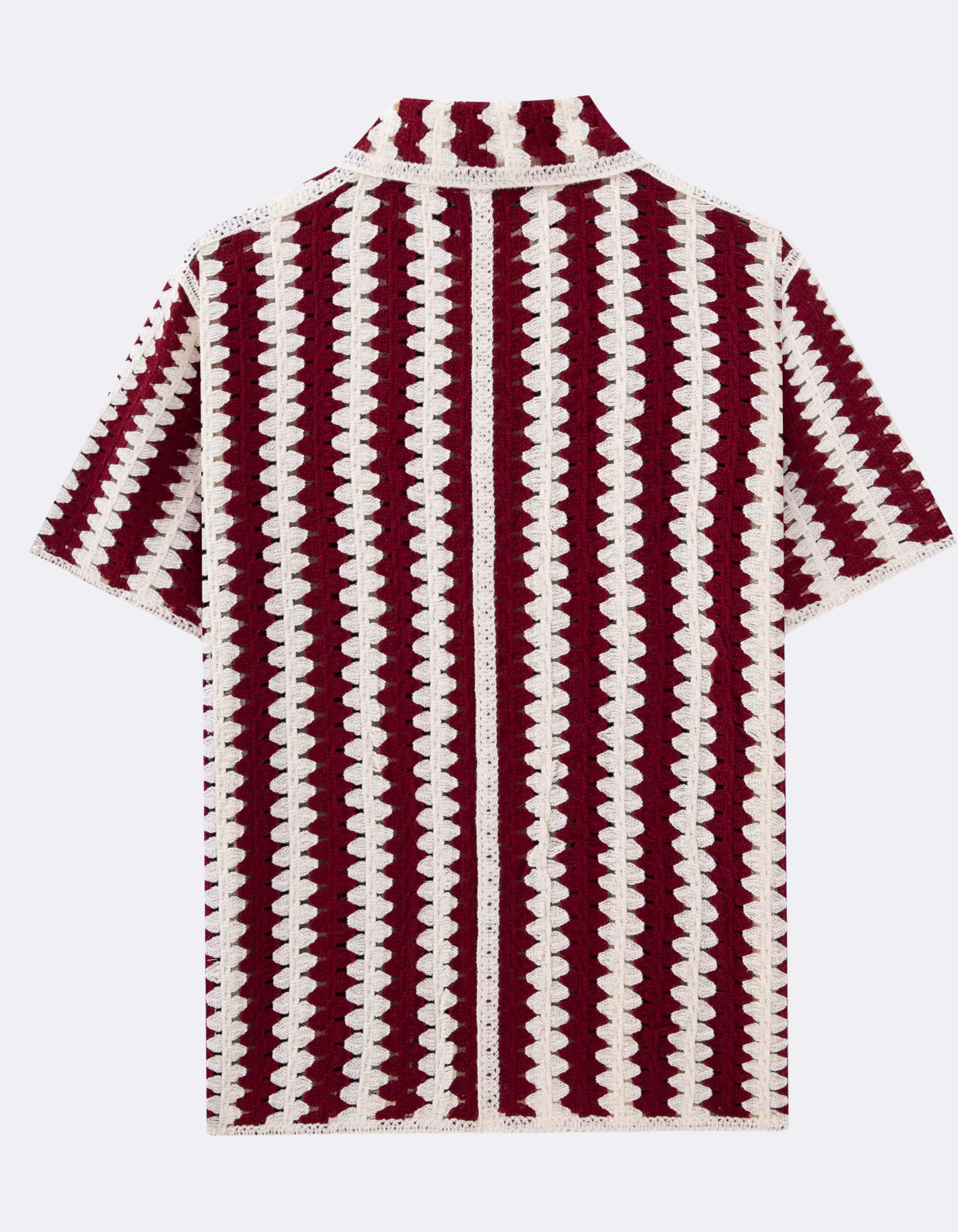 Jack – Bold zigzag crochet pattern – Button-up shirt-10175050613079-Cedar Noire