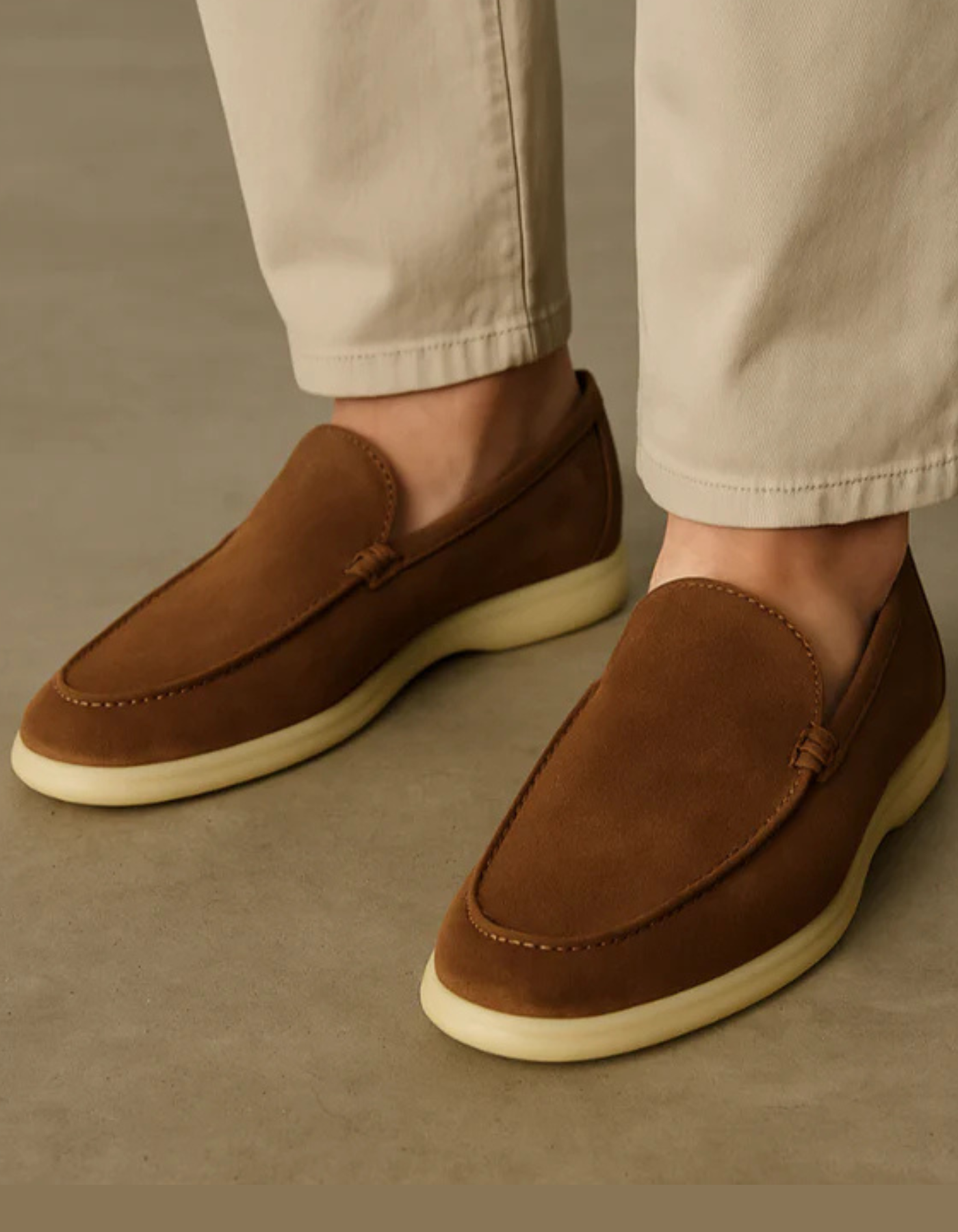 Micheli – Timeless comfort – Slip-On Loafers - Brown-10133535064407-Cedar Noire