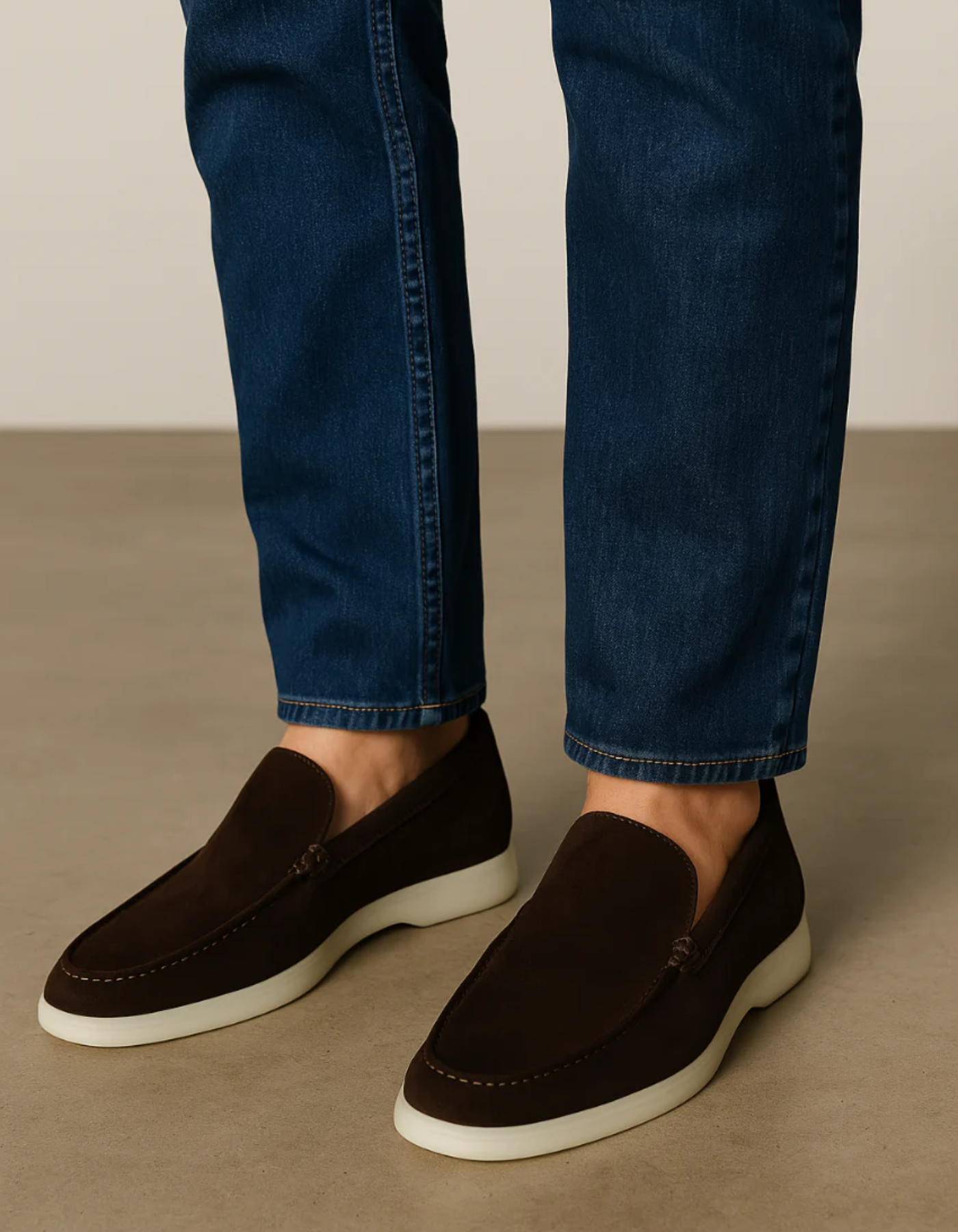 Micheli – Timeless comfort – Slip-On Loafers - Dark Brown-10133535031639-Cedar Noire