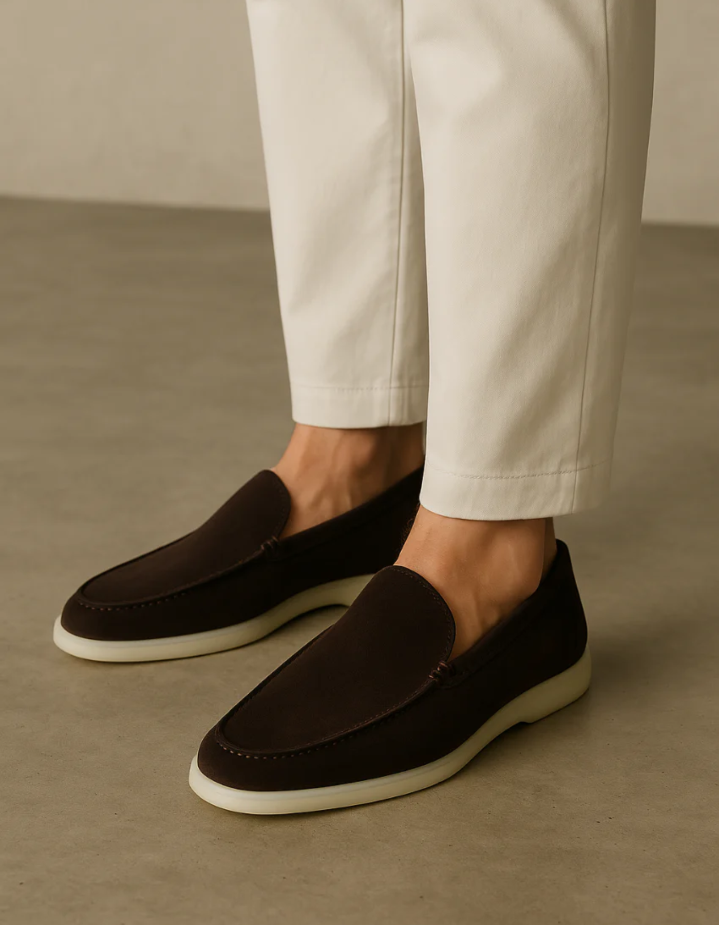 Micheli – Timeless comfort – Slip-On Loafers - Dark Brown-10133535031639-Cedar Noire